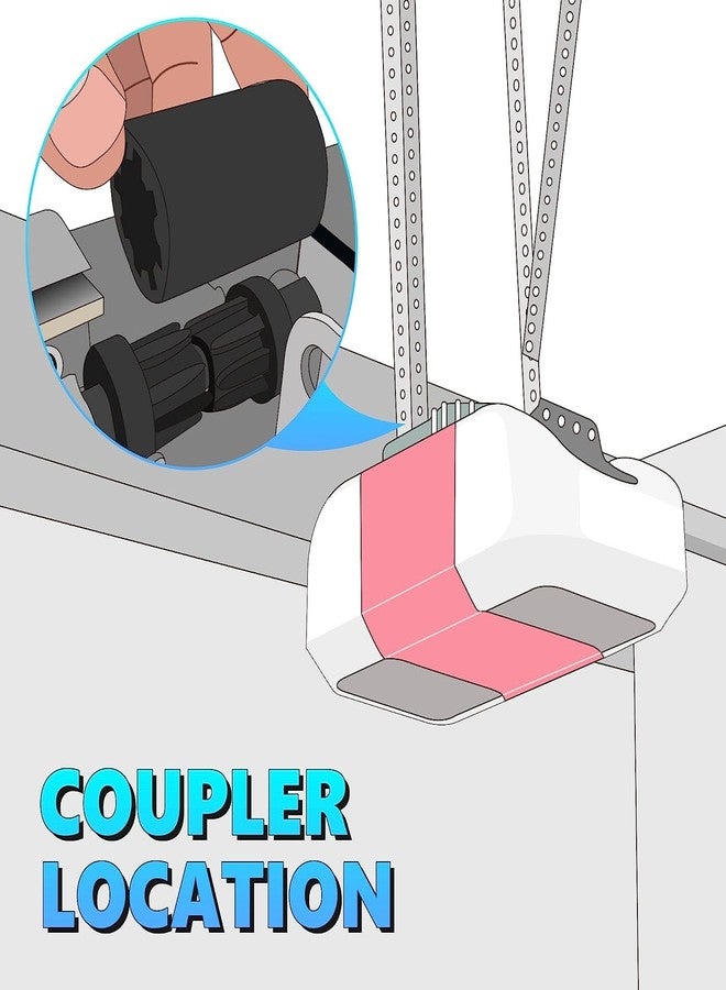 Dreyoo مجموعة Dreyoo من 4 قطع من وصلات محرك لولبي متوافقة مع فتاحة باب المرآب LiftMaster Chamberlain، وصلة مسننة لفتاحة باب المرآب، رقم القطعة 25C20 25A18 - Image 4